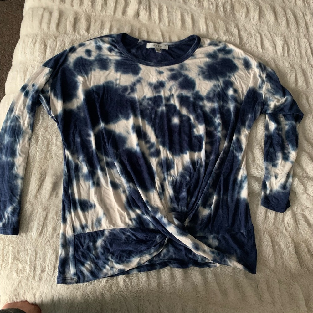 Blue tie dye long sleeve